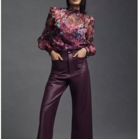 NWOT Anthropologie Organza  Purple Blouse. - Picture 3 of 5